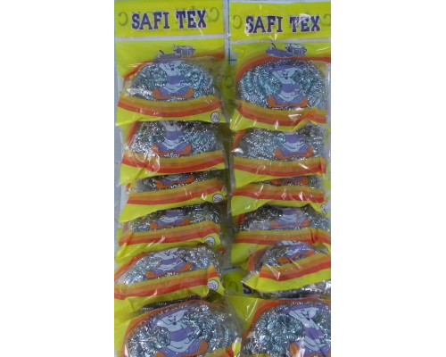 губка для посуды"SAFI-TEX"stainless steel scouer.12г. 60*12